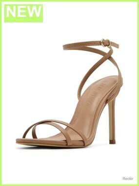 Steve Madden Jypsey Pumps Stiletto Heels Almond Toe Buckle Ankle Strap Leather